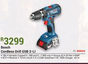 Bosch Cordless Drill GSB 2-Li