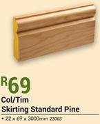 Col/Tim Skirting Standard Pine 22X69X3000mm