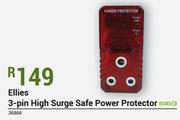 Ellies 3-Pin High Surge Safe Power Protector