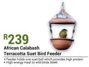African Calabash Terracotta Suet Bird Feeder