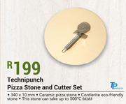 Technipunch Pizza Stone And Cutter Set