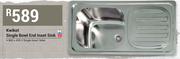 Kwikot Single Bowl End Inset Sink 860 x 435