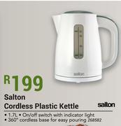 Salton 1.7Ltr Cordless Plastic Kettle