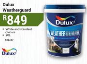 Dulux Weatherguard In White & Standard Colours-20Ltr