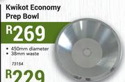 Kwikot Economy Prep Bowl 450mm Dia & 38mm Waste