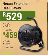 Nexus Extension Reel 3 Way 16A 30m