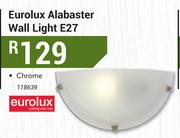 Eurolux Alabaster Wall Light E27 Chrome