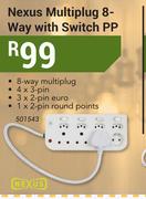 Nexus Multiplug 8 Way With Switch PP