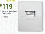 CBI Surface Mounted 16 Module Distribution Board