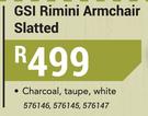 GSI Rimini Armchair In Charcoal/Taupe Or White