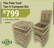 The Pole Yard Tan E Compost Bin 0.6x0.6x0.9m