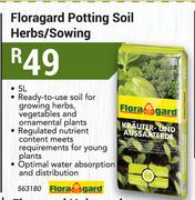 Floragard Potting Soil Herbs/Sowing-5Ltr