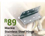 Mackie Stainless Steel Hinge 100 X 75mm