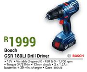 Bosch GSR 180LI Drill Driver