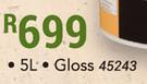 Woodoc 5Ltr Gloss Water Borne Floor Clear Matt