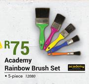 Academy 5 Piece Rainbow Brush Set 