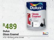 Dulux 5Ltr Gloss Enamel Brilliant White 