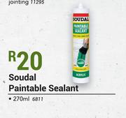 Soudal 270ml Paintable Sealant