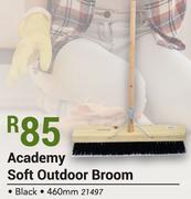 Academy Soft Outdoor Broom Black 460mm