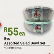 Evo Assorted Salad Bowl Set 3 Piece-Each