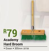 Academy Hard Broom Green 305mm