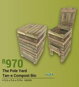 The Pole Yard Tan-E Compost Bin 0.6 x 0.6 x 0.9m