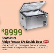 SnoMaster Fridge Freezeer S/s Double Door 56Ltr