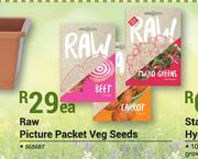 Raw Picture Packet Veg Seeds-Each