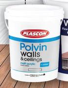 Plascon 20Ltr Polvin Walls & Ceilings White