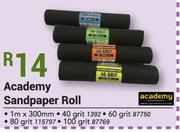 Academy Sandpaper Roll-1m x 300mm
