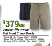 Jonsson Workwear Flat Front Chino Shorts-Each