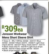 Jonsson Workwear Mens Short Sleeve Shirt-Each