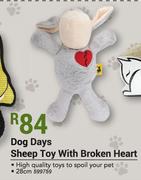 Dog Days Sheep Toy With Broken Heart 28cm
