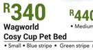 Wagworld Cosy Cup Pet Bed Small-Each
