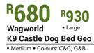 Wagworld K9 Castle Dog Bed Geo Medium