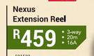 Nexus 16A Extension 20m Reel 3-Way