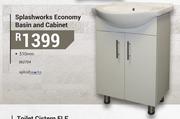Splashworks Economy Basin And Cabinet 510mm
