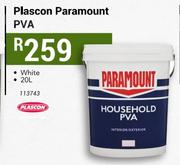 Plascon White Paramount PVA-20Ltr
