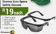 Dromex Euro Specs Safety Glasses-Each