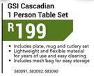 GSI Cascadian 1 Person Table Set