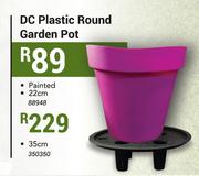 DC Plastic Round Garden Pot 22cm