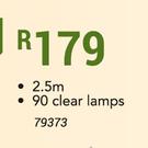 Eurolux Icicle Light 2.5mm 90 Clear Lamps