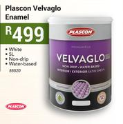 Plascon 5Ltr Velvaglo Enamel White Non Drip Water Based
