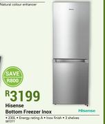 Hisense 230Ltr Bottom Freezer Inox