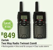 Zartek Two Way Radio Twinset Com8