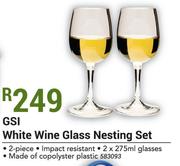 GSI White Wine Glass Nesting Set