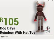 Dog Days Reindeer With Hat Toy