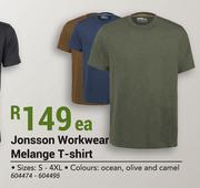 Jonsson Workwear Melange T-Shirt-Each