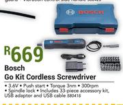 Bosch Go Kit Cordless Screwdriver