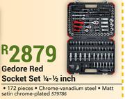 Gedore Red Socket Set 1/4-1/2 Inch